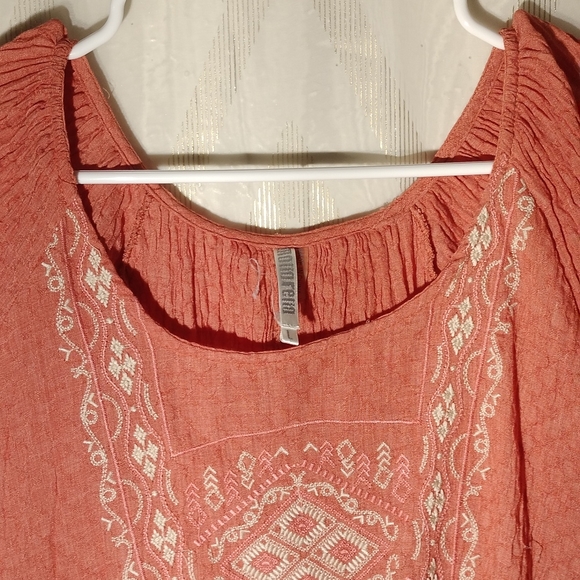 DRESS MONORENO, SIZE L, 100% COTTON, ORANGE COLOR - Picture 7 of 9